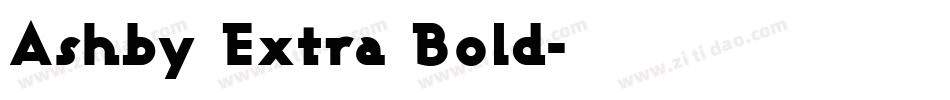 Ashby Extra Bold字体转换